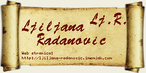 Ljiljana Radanović vizit kartica